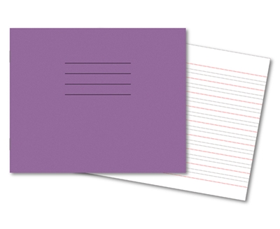 Picture of 165mm x 200mm 4/16mm Ruled 40 Page Purple Handwriting Book - Pack 100
